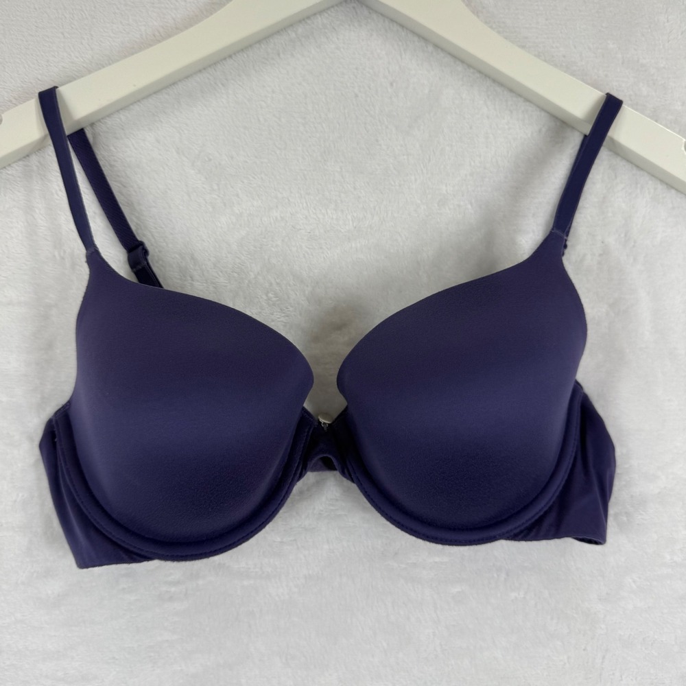Victoria's Secret The Showstopper Lined Demi Bra Dark Purple 34C Underwire